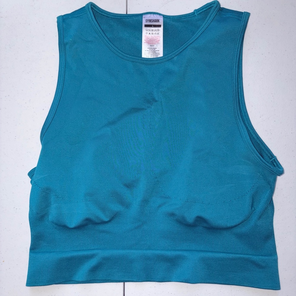 Gymshark Teal Sweat Seamless Midi Tank